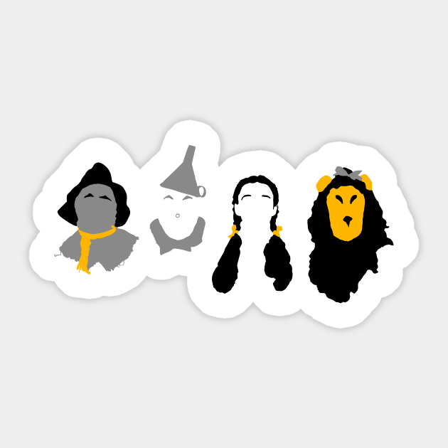 Wizard of Oz Team Silhouettes Sticker by AnotherOne
